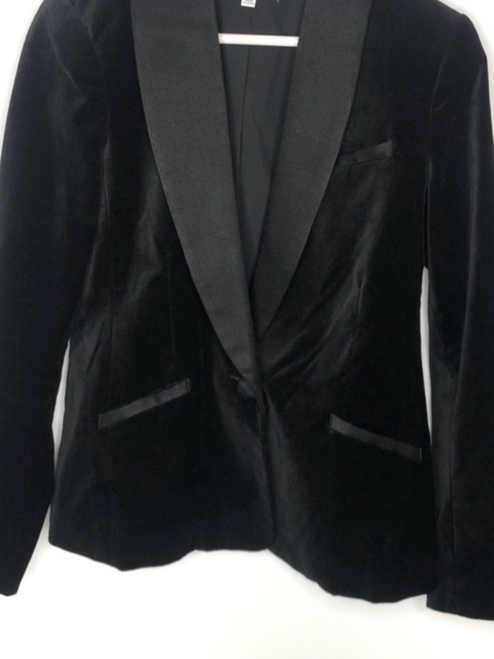 CAbi Black Velvet Tuxedo Blazer - Picture 2 of 6